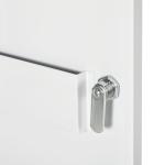 Armário de Parede de Aço para Medicamentos de 3 Níveis com Fechadura e 2 Chaves para Casa de Banho 40x15x53,5 cm Branco
