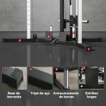 Máquina Multi Estação Musculação para Treino de Ombros Braços Carga 120 kg para Fitness Ginásio em Casa 170x139x200 cm Preto