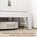 Cómoda de 6 Gavetas Cómoda para Dormitório com Puxadores de PU 120x40x78 cm Branco