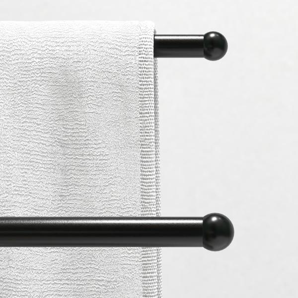 Toalheiro de Pé de Metal Escada para Casa de Banho com 2 Barras em Forma de T Design Moderno 50x18,5x85 cm Preto