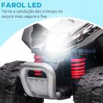 Quadriciclo Elétrico HONDA para Crianças Bateria 6V com Faróis LED Buzina Velocidade de 2,8km/h 65,5x35,5x43,5 cm Branco e Preto