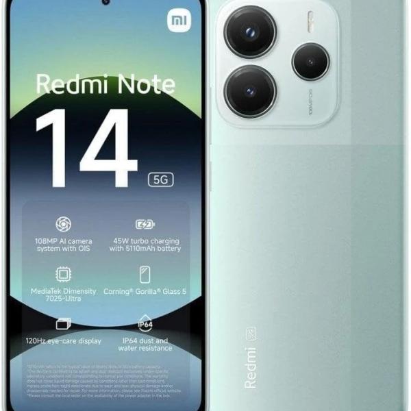 Smartphone Xiaomi Redmi Note 14 5G 6.67 6GB/128GB Dual SIM (Coral Green)