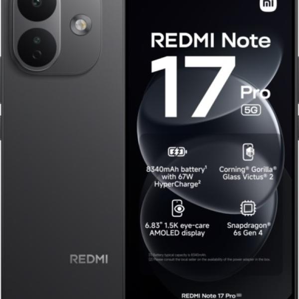 Smartphone Xiaomi Redmi Note 17 Pro 5G 6.83" (6 / 256GB) 120Hz Preto