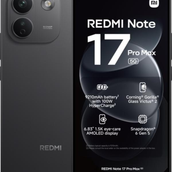 Smartphone Xiaomi Redmi Note 17 Pro Max 5G 6.83 8GB/256GB Dual SIM (Preto)