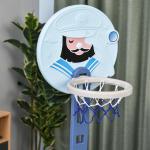 Tabela de Basquetebol 4 em 1 com Altura Ajustável para Crianças acima de 3 Anos Centro de Atividades 58x56x154cm Azul