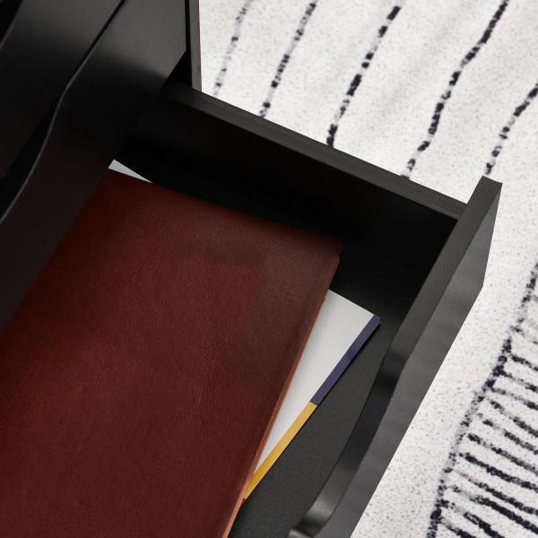Bloco de Gavetas com Rodas Bloco de Gavetas para Escritório com 5 Gavetas 40x40x67 cm Preto