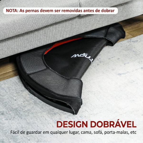 Trampolim Fitness Ø102 cm Trampolim Fitness Dobrável com Estrutura de Aço Antiderrapante Ø102x22 cm Vermelho