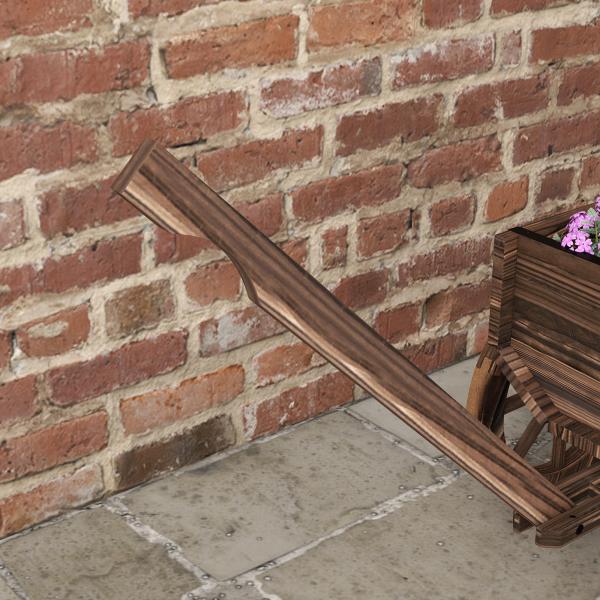 Floreira de Madeira Floreira de Exterior em Forma de Carrinho com 4 Rodas para Varanda Jardim Pátio 120x41x54 cm Madeira