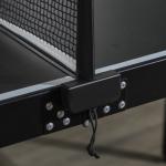 Mesa de Ping Pong Dobrável com Estrutura de Alumínio Portátil para Interior e Exterior 152x76x72 cm Preto