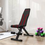 Banco de Abdominais Ajustável Banco de Musculação Dobrável para Treino de Corpo Completo 82x35x42,5 - 107 cm Preto