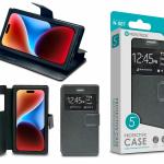 Capa Protetora Universal Negro para Smartphone de 5'' N-007 - Visor Inteligente, Resistência a Impactos e Suporte Integrado