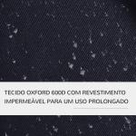 Carrinho para Animais de Estimação Dobrável para Cães com Capô Ajustável Cesta de Armazenamento e Rodas com Freio Tecido Oxford Estrutura de Aço 74x46x94cm Preto
