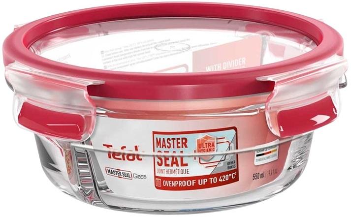 Recipiente Redondo de Vidro Masterseal c/ Divisória (550ml) - TEFAL