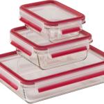Pack 3x Recipientes Retangulares Clip & Close - EMSA