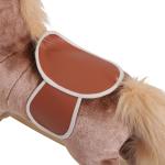 Cavalo de Brincar para crianças +3 anos com Pegas Estrutura Metálica e Base em Madeira Carga 40 kg 74x33x62 cm Castanho