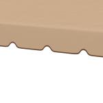 Cobertura de Substituição para Pérgola 300x300 cm com Duplo Teto e 8 Orifícios de Drenagem Cáqui