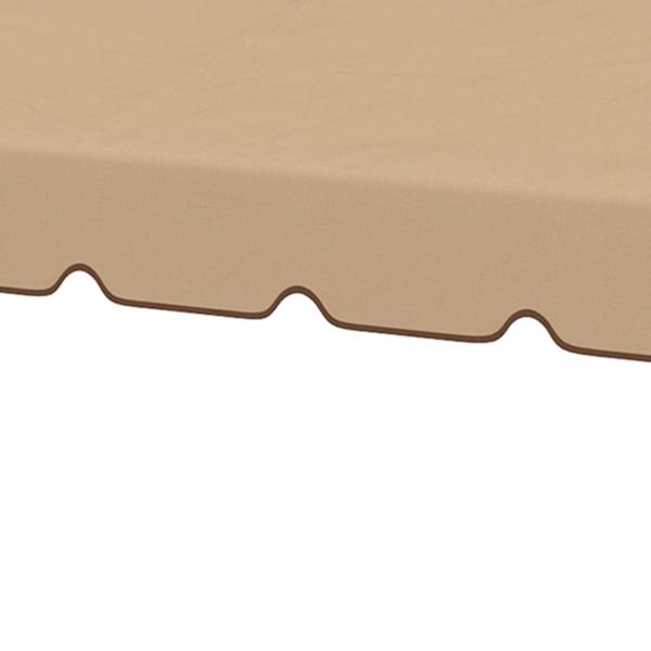 Cobertura de Substituição para Pérgola 300x300 cm com Duplo Teto e 8 Orifícios de Drenagem Cáqui