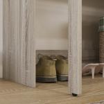 Mesa Consola de Entrada de 2 Níveis com Trilhos Deslizantes 2 Gavetas 2 Rodas Móvel de Entrada 95x35x87 cm Madeira e Branco