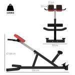 Cadeira Romana para Hiperextensões com Altura e Encosto Reguláveis, 120 kg, para Treino de Abdominais e Costas