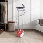 Ferro de Engomar a Vapor para Roupa 1800W Temperatura Ajustável em 11 Níveis Depósito de 2 L Aquecimento em 38s 35x25x47 - 118,5 cm Vermelho