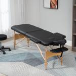 Marquesa de Massagem Dobrável Marquesa com Altura Ajustável 67 - 92cm Desenho Ergonómico Fácil de Transportar 210x81x67 - 92 cm Preto
