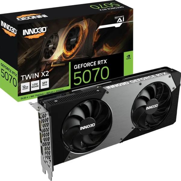 Placa Gráfica NVIDIA GeForce RTX 5070 Blackwell Twin X2 12GB GDDR7 DLSS4 - INNO3D