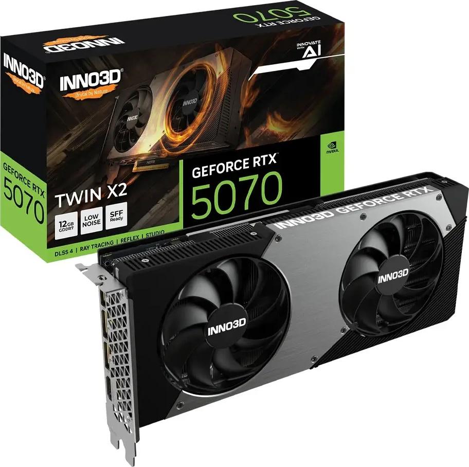 Placa Gráfica NVIDIA GeForce RTX 5070 Blackwell Twin X2 12GB GDDR7 DLSS4 - INNO3D