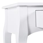 Mesa Tipo Consola para Sala de Estar Consola para Entrada com 2 Gavetas e Prateleira Inferior 100x33x75cm Branco