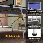 Mesa de Ping - Pong Dobrável com Rede Apoio para os Pés Ajustáveis e Estrutura de Aço para Interior e Exterior 274x152,5x76 cm Azul