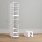 Sapateira Dobrável Organizador para Sapatos de 8 Níveis com Portas Transparentes para Sapatos até Tamanho 43 26x35x140 cm Branco