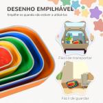 Jogo de Equilíbrio para Crianças de 3 - 8 Anos Conjunto de 5 Degraus para Treino de Equilíbrio 36x27,5x31 cm Multicor