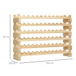 Suporte para Garrafas de Vinho para 72 Garrafas Garrafeira com 6 Níveis Suporte para Vinhos Vertical 114x28x85 cm Madeira