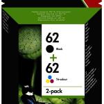 Pack 2x Tinteiros 62 (Preto/Cores) - HP