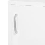 Armário de Parede de Aço para Medicamentos de 3 Níveis com Fechadura e 2 Chaves para Casa de Banho 40x15x53,5 cm Branco
