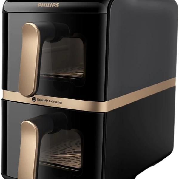 Fritadeira Air Fryer 4000 Series Stacked Dual Basket 10L 27500W NA462/70 (Preto) - PHILIPS