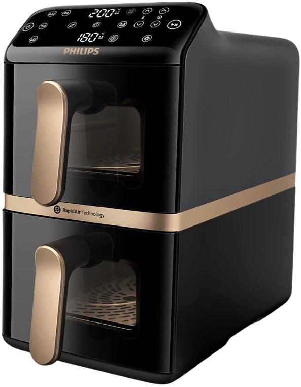 Fritadeira Air Fryer 4000 Series Stacked Dual Basket 10L 27500W NA462/70 (Preto) - PHILIPS