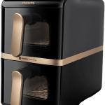 Fritadeira Air Fryer 4000 Series Stacked Dual Basket 10L 27500W NA462/70 (Preto) - PHILIPS