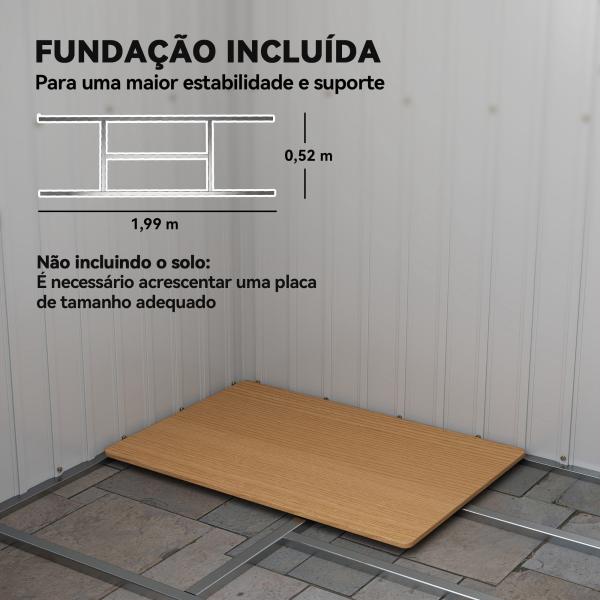 Abrigo de Jardim 213x130x173cm Abrigo de Exterior de Aço Galvanizado com Porta Corredeira e Ventilações Verde