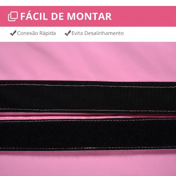 Tapete para Pole Dance Dobrável e Portátil Ø150x5 cm Rosa