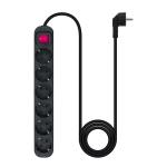 Régua Nanocable 6 Tomadas com switch 1.4 M Preto