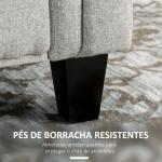 Banco de Pé de Cama de Linho com Dobradiças na Tampa Pés de Madeira e Apoio para os Braços 146,5x49x74,5cm Cinza Claro
