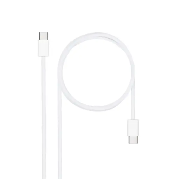 Cabo USB 2.0 60W 3A Nanocable USB - C M/M 1 M Branco