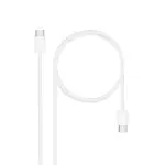 Cabo USB 2.0 60W 3A Nanocable USB - C M/M 1 M Branco
