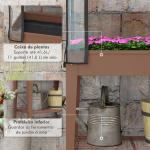 Mesa de Cultivo com Rodas 80x40x120 cm Horta Urbana Elevada com Cobertura de Estufa para Cultivar Plantas Flores Marróm
