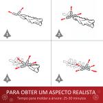 Árvore de Natal Artificial Altura 180cm com 380 Ramos de Folhas de PVC Ignífugos Base Dobrável e Suporte Metálico Ø56x180cm Verde