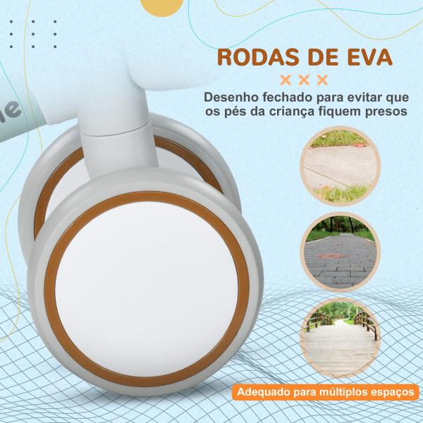 Bicicleta sem Pedais para Crianças de 12 - 36 Meses Bicicleta de Equilíbrio com Assento Ajustável 56x27x39 cm Verde