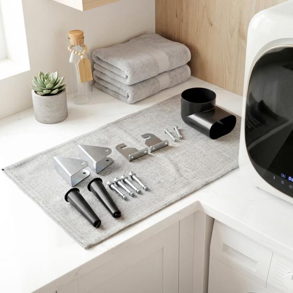 Máquina de Secar por Exaustão 4 kg 800W com Ecrã Tátil, Controlo de Tempo e Temperatura, Secagem Uniforme, Branco