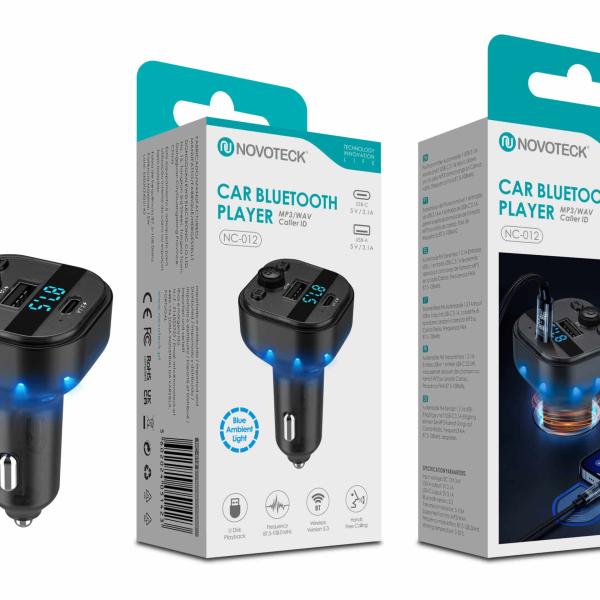 Reprodutor Bluetooth para Carro NC - 012 – Chamadas Mãos - Livres e MP3/WAV