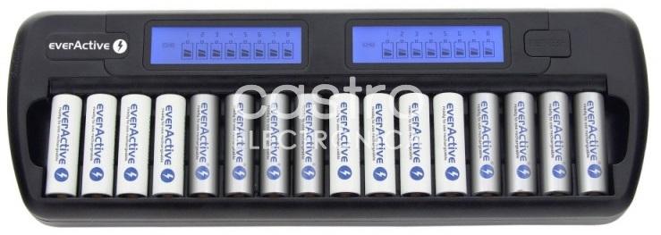 Carregador de 1/16 Pilhas com Display LCD (AA e AAA) - everActive