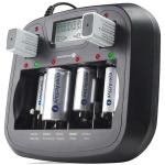 Carregador de Pilhas com Display LCD Ni - MH / Ni - Cd (AA, AAA, C, D e 9V) - everActive NC - 900U